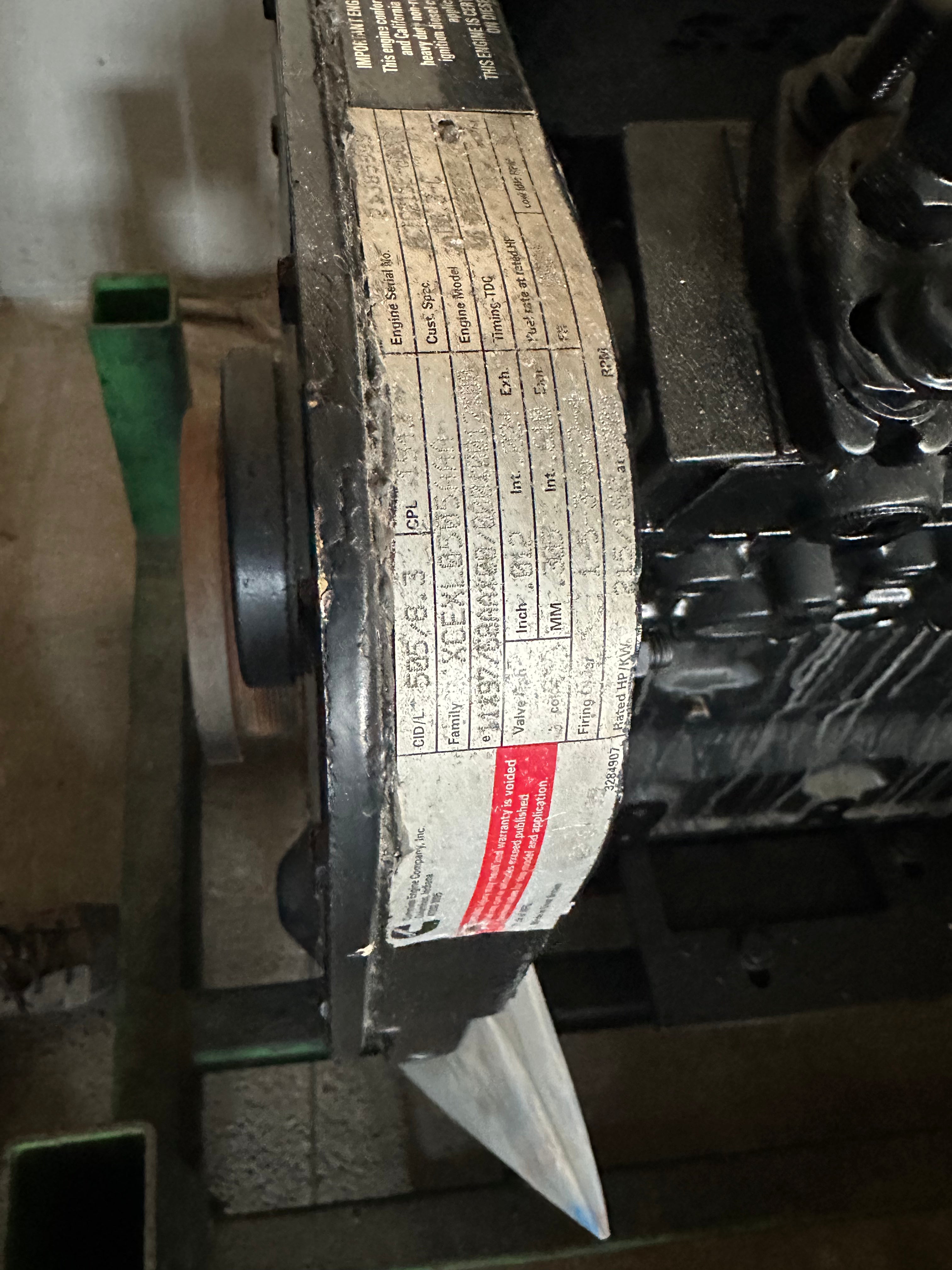 motore Cummins XCEXL0505AAA MOD 5058.3